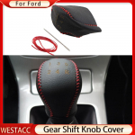Natūralios odinės automobilio pavarų perjungimo antkakliai, pavarų perjungimo rankenėlės dangtelis, skirtas Fiesta Focus 3 4 MK3 MK4 MT, skirtas Ford New Fiesta handbrake cover