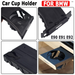 Automobilio kairėje / de&scaron;inėje priekyje i&scaron;traukiamas vandens puodelio gėrimų puodelio laikiklio stovas BMW E90 E91 E92 E93 51459173463 automobiliui Gray-Right