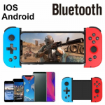 &bdquo;Bluetooth&ldquo; žaidimų valdiklis, belaidis žaidimų pultelis Teleskopinis žaidimų pultelis, skirtas &bdquo;Android&ldquo; mobiliojo telefono žaidimui mėlyna/raudona