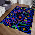 Arcade Stars Boulingo Kilimas 90-ųjų Arkadinis Retro Kilimas Neslystantis Namų Kino Salės Grindų Kilimėlis Žaidėjų Kambario Dekoracija Retro Dovana 80x120cm brown