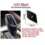 Kairiarankiams RHD Automobilio pavarų svirtis Automatinio parkavimo raidės P mygtuko dangtelis BMW 5 6 7 X3 X4 serijoms G30 G31 G32 G11 G12 G01 G02 61316817624 LHD-Black