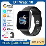 2025 Naujas Originalus Apple DT Watch 10 I&scaron;manusis Laikrodis Vyrams AMOLED 4GB Atmintis Muzika 3D Erdvinis BT Skambutis Atsparus Vandeniui I&scaron;manusis Laikrodis Moteriai 32GB DT Series 10 black