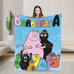 Barbapapa Barbamama &Scaron;eima Flaneneliniai pledai &Scaron;iltas užklotas miegamajam kelionėms Ra&scaron;tas Lovatiesė Sofos lovos uždangalas 30x40in white