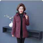 Moteri&scaron;ki paltai Žieminė parka Su gobtuvu Eleganti&scaron;ki Laisvi Stori &Scaron;ilti Vir&scaron;utiniai drabužiai Moteri&scaron;kos striukės XL raudona