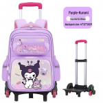 Miaoqiao Vaikų Kuromi 6 ratų riedantis kuprinė Small