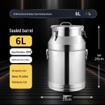 6L 201 nerūdijančio plieno sandarus fermentacijos ir laikymo indas