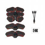 Pilvo raumenų stimuliatorius klubų treniruoklis EMS elektrinis vibracinis svorio metimas kūno formavimo lieknėjimo diržas, fitneso įranga unisex blue