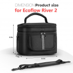 Ne&scaron;iojimo dėklas Ecoflow River 2 Pro/Max ne&scaron;iojamajai elektrinei, krep&scaron;ys, laikymo dėklas, atsparus vandeniui, Ecoflow River 3/3 Plus