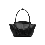 Bottega Veneta Arco 33 Mini Grūdėtos Odos Rankinė su Vir&scaron;utine Rankena Juoda/Sidabrinė Moteri&scaron;ka Rankinė su Vir&scaron;utine Rankena 600606-VMAP1-1229 Basic Set (Bag+Dust Bag)