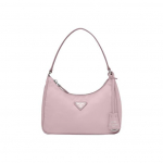 Prada Re-Edition 2005 Emalinis trikampis metalinis logotipas Perdirbto nailono audinys su Saffiano odos apdaila Mini peties rankinė Moteri&scaron;kos rankinės 1NE204_R064_F0E18 Basic Set (Bag+Dust Bag)