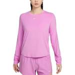 Nike Dri-Fit One Treniruočių ilgomis rankovėmis greitai džiūstantis mar&scaron;kinėlis moterims vir&scaron;utiniai drabužiai FN2802-503 XL pink