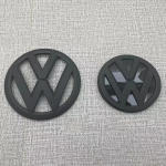 Skirta VW Volkswagen Jetta MK5 Golf Volkswagen Golf 7 MK7 2014-2017 Automobilio priekinės grotelės ir bagažinės emblema 135mm 110mm ABS 3D logotipas Ženklelis R 14-17 GOLF MK7 matinė juoda spalva