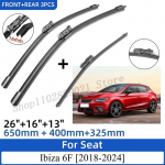 3 VNT. Seat Ibiza 6F 2017-2025 26 +16 +13 Priekinio ir Galinio Valytuvo &Scaron;luotelės Priekinio Stiklo Langų Pjovimo Įrankio Priedai 2025 2025 juoda
