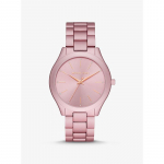 Michael Kors Didelis Slim Runway Rožinio Atspalvio Aliumininis Laikrodis MK4456 rožinė