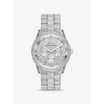 Michael Kors Didelis sidabro atspalvio Brynn laikrodis su pav&eacute; detalėmis MK6788 sidabras