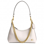 Coach Juliet 25 Logotipo Užtrauktuko Užsegimo Odinė Peties Rankinė-Tote Vidutinio Dydžio Moteri&scaron;kos Rankinės Kreidos Spalvos CW640-B4HA Gift Box Set (Basic Set+Yellow Box)