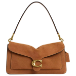 Coach Tabby 36 Logotipo Suede Pečių Krep&scaron;ys Didelis Moteri&scaron;kas Pečių Krep&scaron;ys Karamelinis CEM12-B4CAR Basic Set (Bag+Dust Bag)