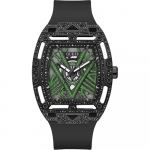 GUESS Trend Juodo Nerūdijančio Plieno, Silikoninis Vyrų Kvarcinis Laikrodis GW0564G2 juoda