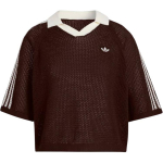 Adidas Originals Logo trumpomis rankovėmis polo mar&scaron;kinėliai moterims vir&scaron;utiniai drabužiai KE0198 S