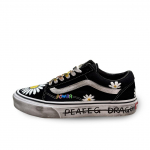 Vans Old Skool Canvas Abrasion Resistant Low top Skateboard Shoes Unisex Black VN000D3HY28(TEAM221-2) 43 black