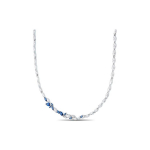 Swarovski Louison Baltas ir Mėlynas Kristalas Padengtas Baltu Auksiniu Karoliai Moterims karoliai 5536547 Box+Shopping Bag (Random Color)