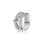 Pandora subtilus jausmų lankas 925 sidabro žiedas Moteri&scaron;ki žiedai 190995CZ Box,50