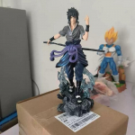 Naruto Anime Figūrėlė Uzumaki Naruto Uchiha Sasuke Kovinė forma 25cm Veiksmo Figūrėlė PVC Animacinių Personažų Figūrėlė Papuo&scaron;alai Berniuko Žaislas