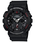 Casio Vyri&scaron;kas dervos 200M atsparumo vandeniui Skaitmeninis atsparus smūgiams Kvarcinis laikrodis GA-120-1A juoda