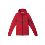 Nike Tech Fleece Windrunner su užtrauktuku vyri&scaron;kas gobtuvas sportui Raudonas HV0950-687 M red