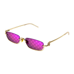 Gucci ra&scaron;tuotos violetinio stiklo stačiakampės saulės akiniai Unisex akiniai GG1278S-005 Dust Bag+Eyeglass Case (Random Color),55