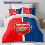 Gunners logotipas Patalynės komplektas su antklode Antklodės užvalkalas Pagalvės užvalkalas Namų dekoracija Gimtadienio dovana (1 * antklodės užvalkalas + 2 * pagalvės užvalkalai, be &scaron;erdies) 135x200cm