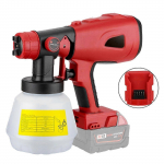 Suderinamas su Milwaukee 20V Max belaidžiu elektriniu dažų pur&scaron;kikliu su 1000 ml talpykla &bdquo;pasidaryk pats&ldquo; namų baldų dažymo projektams įrankis