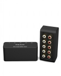 Cubilux RCA Pasyvus RCA 1 įvestis 4 i&scaron;ėjimai Stereo RCA Aliuminio lydinio RCA paskirstymo dėžutė AS-R1 4 krypčių skirstytuvas, platintojas, separatorius, juoda