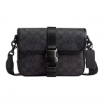 Coach League 19 Klasikinis spaudinys Padengtas drobės Crossbody Petinis krep&scaron;ys Maži vyri&scaron;ki krep&scaron;iai Juodas CY990-R8E Basic Set (Bag+Dust Bag)