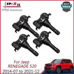 4 VNT. 2014-2021 m. Jeep RENEGADE 520 433MHz TPMS 68105280AF PADANGŲ SLĖGIO MONITORINGAS DAVIKLIS For Jeep RENEGADE