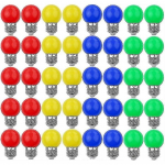 Spalvoti LED lemputės E27 3w=30w Dekoratyvinis ir dizaino &scaron;viestuvas 240 liumenų AC220v-240v Dekoravimo lempa Mi&scaron;rios spalvos Raudona Geltona Mėlyna Žalia - 40 vnt. pakuotė - R
