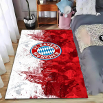 FC Bayern Miuncheno logotipas kilimas, modernus raudonas ir baltas kambario dekoravimo kilimas, tinkamas naudoti kaip neslystantis kilimėlis svetainės, miegamojo, sofų prieigai 80x120cm( 31x47in) red
