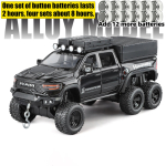 1:32 Dodge Tyrannosaurus RAM TRX Visureigis Pikapas Lydinio Automobilio Modelis Garsas Ir &Scaron;viesa Atgal Traukiamas Vaikų Žaislas Kolekcionuojami gray