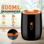 Drėgmės surinkėjas 800ML 25W Mažo triuk&scaron;mo ne&scaron;iojamas džiovintuvas nuo pelėsio valymo ne&scaron;iojamas valymo įrenginys oro džiovintuvas, drėgmė AU Plug juoda