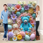 1 vnt. mielas safario gyvūnų dygsniuotas pledas vaikams, mink&scaron;tas &scaron;iltas pliu&scaron;inis pledas miegamojo, sofos, lovos Size: 150*200cm, Weight: 280 GSM
