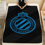 1 vnt. Club Brugge K V spaudinio flanelinis pledas, Auk&scaron;tos kokybės, Patogus visais metų laikais, Namų dekoras, &Scaron;iluma ir jaukumas, Puikiai tinka Kalėdų dovanoms 80cm x 120cm blue