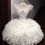Cosplay Drabužiai Mergaitėms Dizainas Lolita Suknelė Saldus Nuotakos JSK Sijonas Vasara XS balta