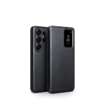 Originalios odos i&scaron;manusis dėklas Samsung Galaxy S26 Ultra lengvam telefonui su &bdquo;Smart View&ldquo; dėklu S25 Ultra Galaxy S25 Ultra juoda