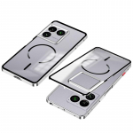 Magnetinis dėklas Sony Xperia 1 VIII dėklui, su MagSafe, aliuminio lydinio metalinis rėmelis, matinė skaidri akrilo dangtelis Sony Xperia 1 VIII