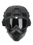 Taktinis pilno veido &scaron;almas MICH ABS - Nuimami akiniai ir NVG laikiklis Airsoft CS Lauko karo žaidimams Apsauginė įranga