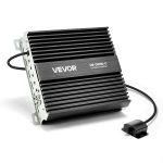 VEVOR Monoblokinis automobilinis stiprintuvas, 1200W RMS MAX, stabilus 1/2/4 Ohm, 1 kanalo D klasės automobilinis garso stiprintuvas su nuotolinio valdymo žemųjų dažnių garsiakalbio lygio reguliatoriumi 26.5 x 22.5 x 6 cm