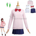 Momo Ayase Cosplay Kostiumas Perukas Anime Dandadan Suknelė Sijonas Mokyklinė Uniforma Auskarai Chokeris Helovino &Scaron;ventė Mergaitėms Moterims XS（old） white
