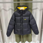 Corteiz Alcatraz Spalvotas Pūkinis Striukė Su Gobtuvu Laisvo Kirpimo Streetwear Žieminė Striukė Vyrams XL 140-160 juoda