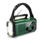 Woopker Radijas XSY-330 10000mAh FM Avarinis Radijas Saulės Energija Rankinis Generatorius AM/FM/NOAA LED Ne&scaron;iojamas Radijas SOS Signalizacija Power Bank