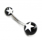 Les Tr&eacute;sors De Lily [H9316] - Body Piercing 'Etoile' noir